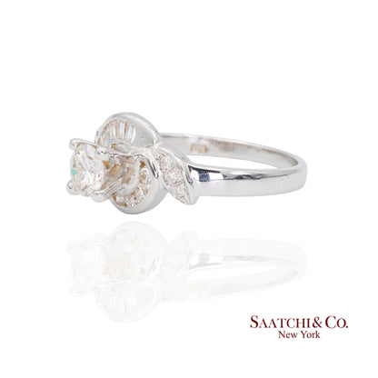 20K New  White Natural Solitaire Diamond Ring Size 6.5