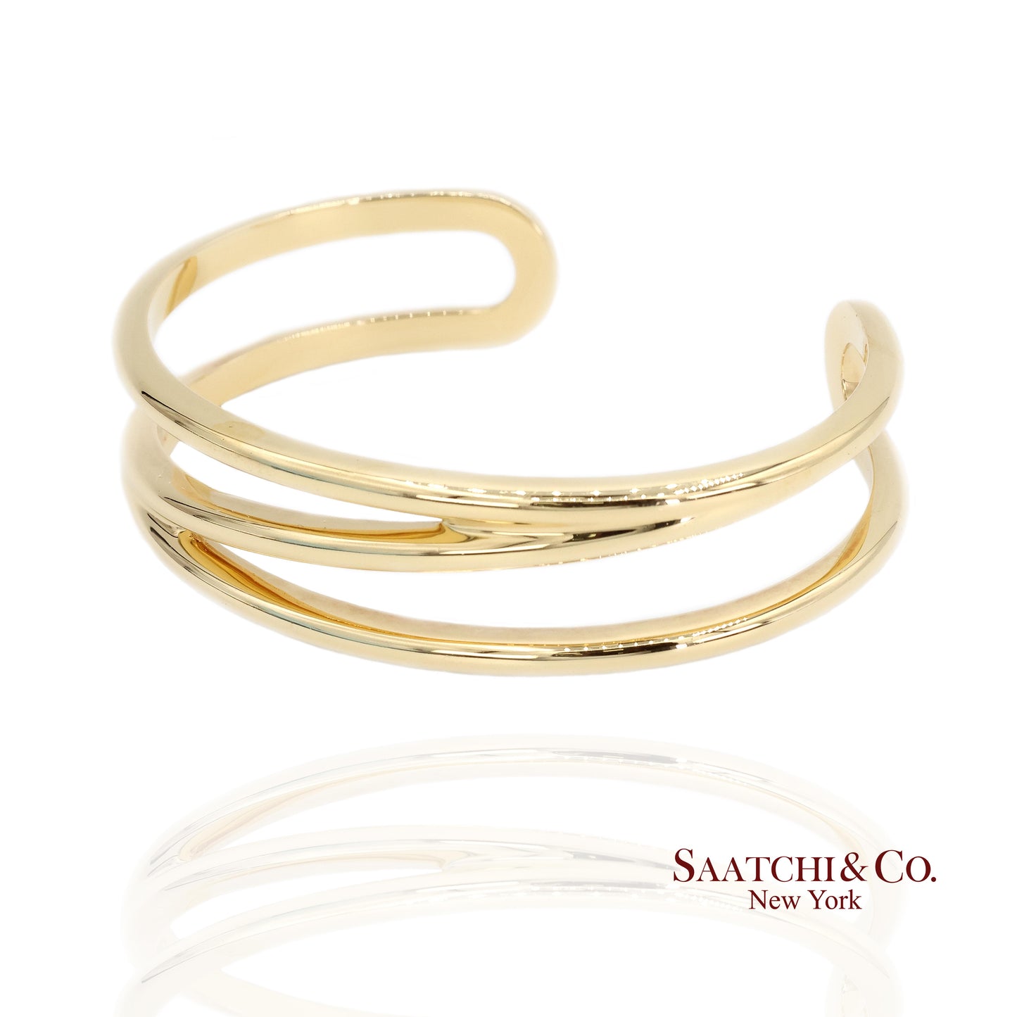 Tiffany & Co. Yellow Gold Zigzag Cuff Bracelet 18k Yellow Gold