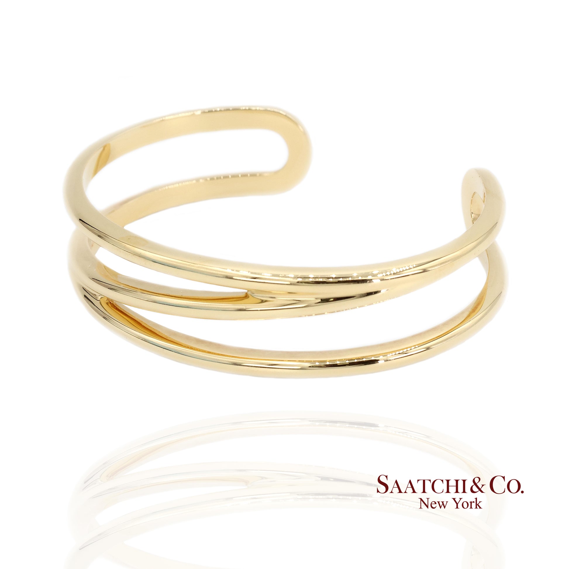 Tiffany & Co. Yellow Gold Zigzag Cuff Bracelet 18k Yellow Gold