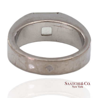 Vintage 18K (750) White Gold Original Authentic Cartier Tank Moonstone Ring