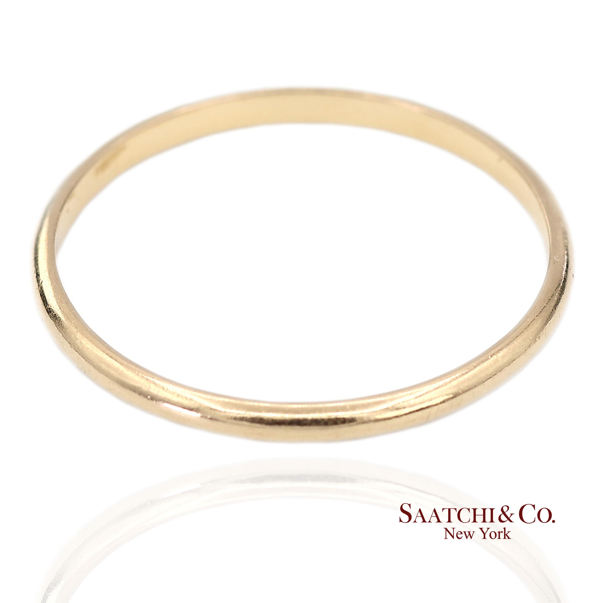 18K(750) Solid Yellow Gold Band Ring