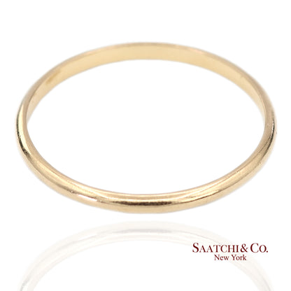 18K(750) Solid Yellow Gold Band Ring