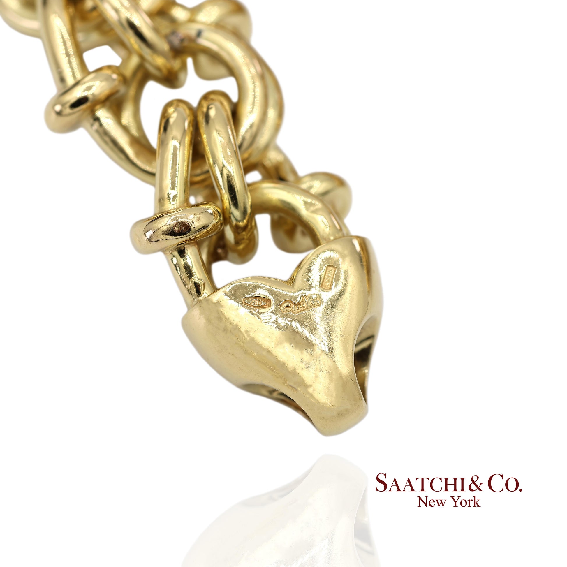 18K(750) Solid Yellow Gold Byzantine Chain Bracelet