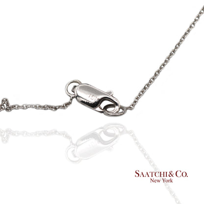 18K(750) White Gold Natural Diamond Marquise Shape Pendant Necklace with Chain
