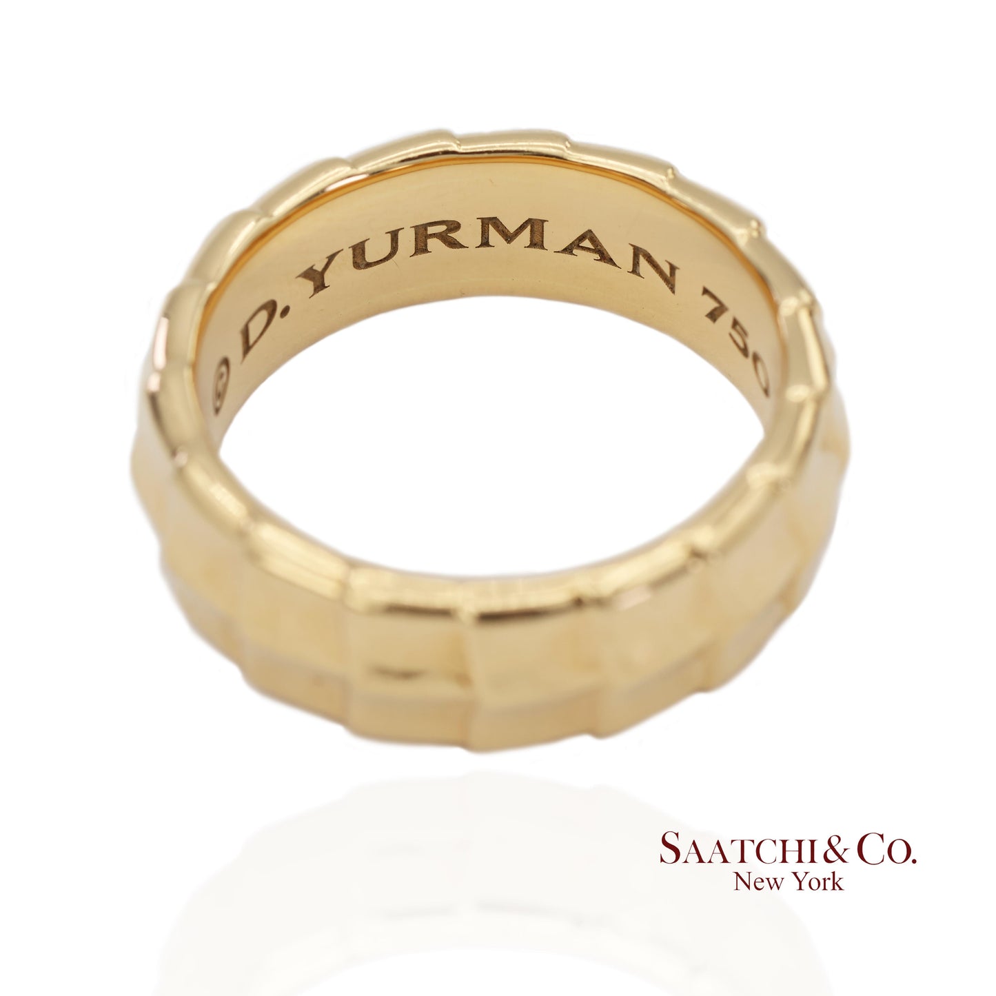 18K (750) Solid Yellow Gold David Yurman Armory Band Ring