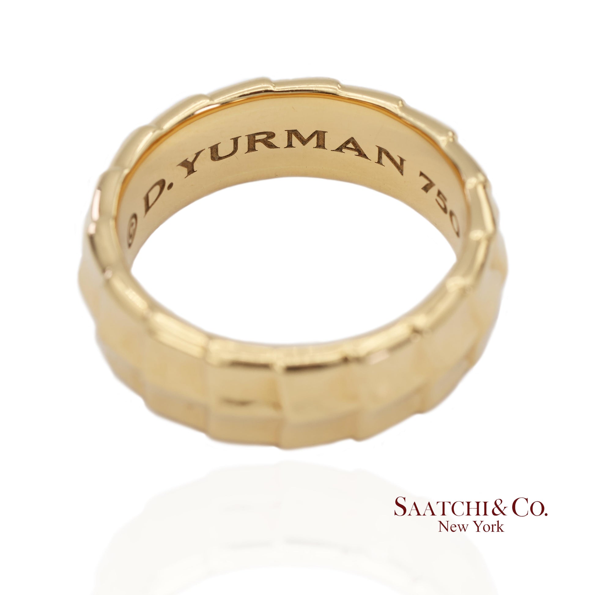 18K (750) Solid Yellow Gold David Yurman Armory Band Ring
