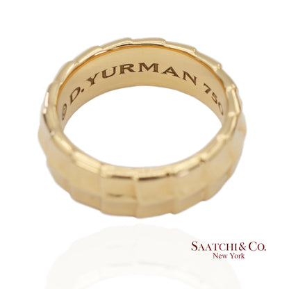 18K (750) Solid Yellow Gold David Yurman Armory Band Ring