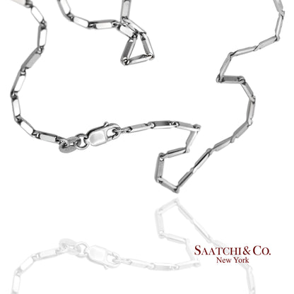 14K(585) Diamond Cut Solid White Gold Chain Necklace