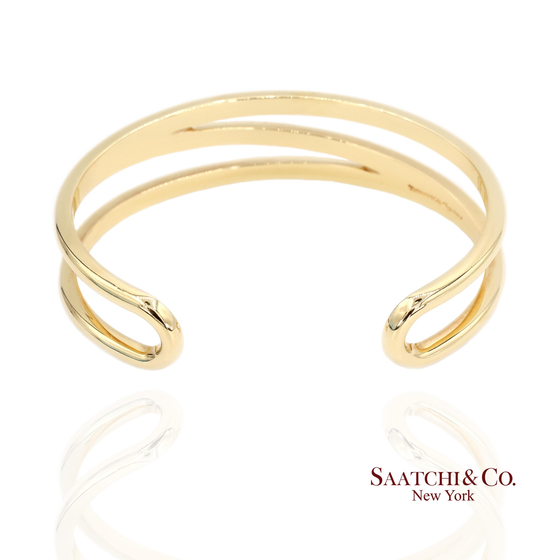 Tiffany & Co. Yellow Gold Zigzag Cuff Bracelet 18k Yellow Gold
