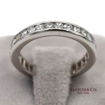 Platinum(950) Natural Diamond Vintage Band Ring