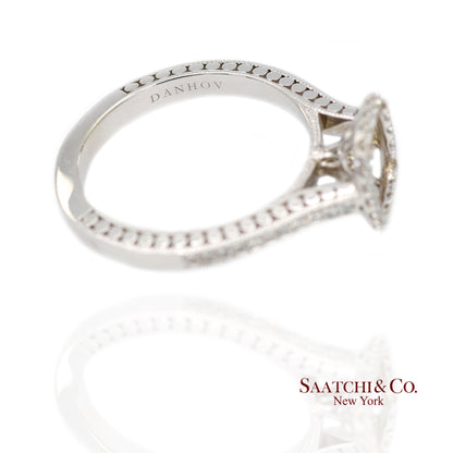 14K (585) White Gold Natural Brilliant Diamond Semi Mount Ring Size 7