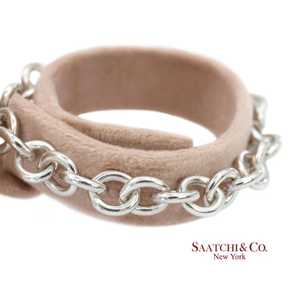 Tiffany & Co. 925 Sterling Silver Heart Charm Cable Chain Bracelet