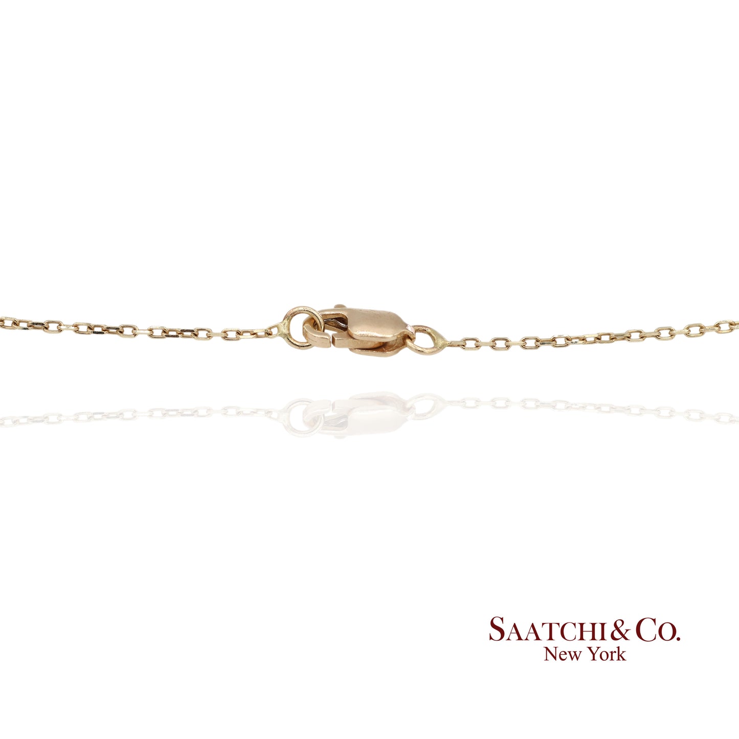 18K Natural Diamond Heart Shape Pendant with 14K Yellow Gold Chain