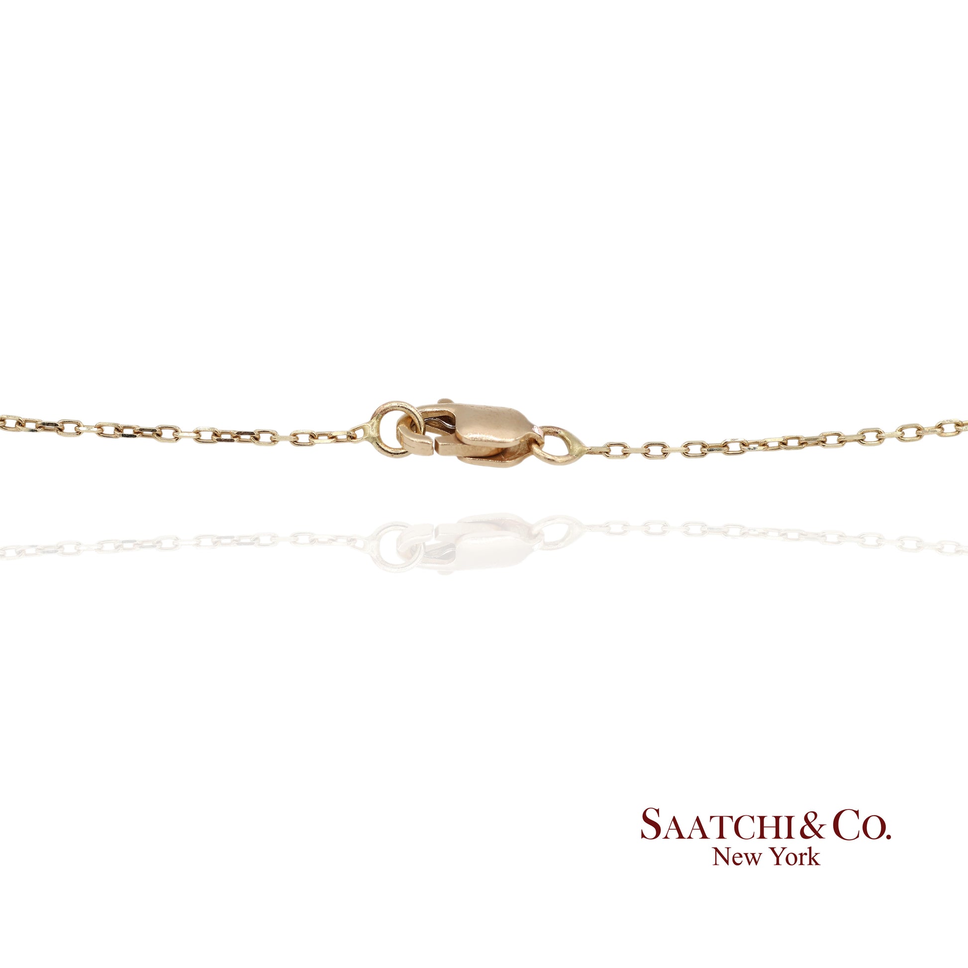 18K Natural Diamond Heart Shape Pendant with 14K Yellow Gold Chain