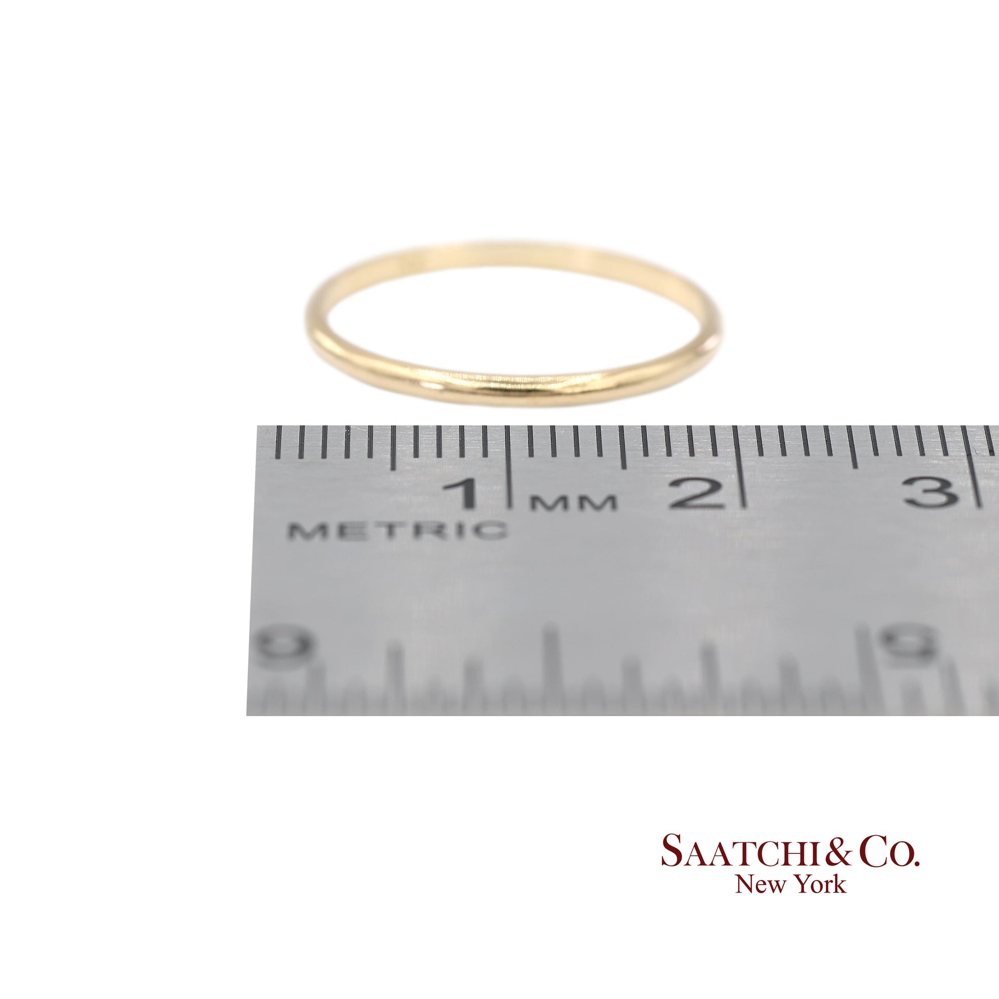 18K(750) Solid Yellow Gold Band Ring