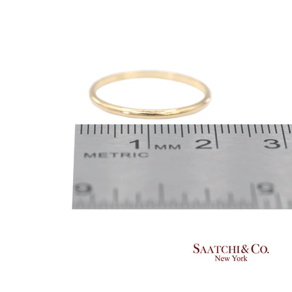 18K(750) Solid Yellow Gold Band Ring