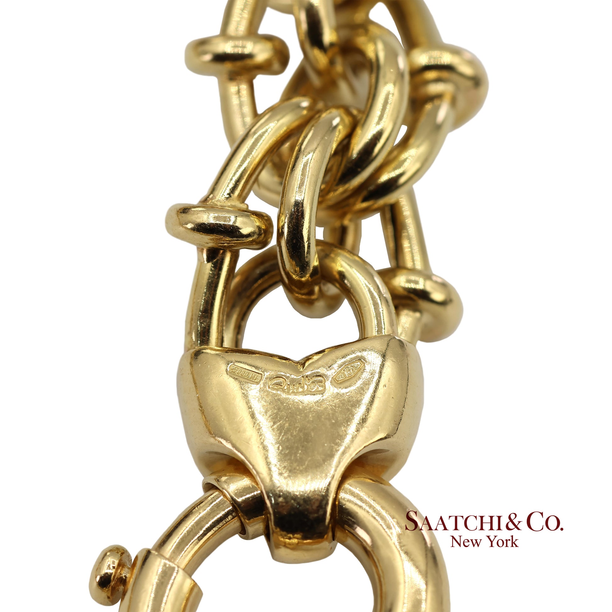 18K(750) Solid Yellow Gold Graduated Byzantine Chain Necklace