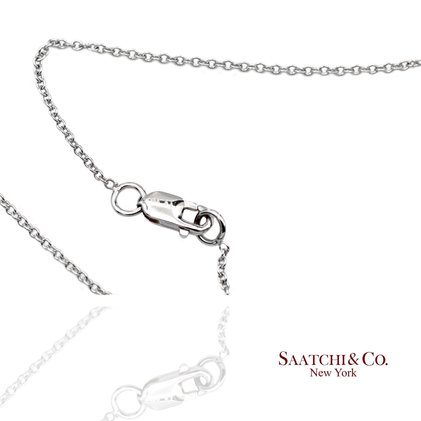 18K(750) White Gold Natural Amethyst Pendant Necklace with Chain
