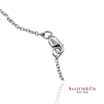 18K(750) White Gold Natural Diamond Pendant Necklace with Chain