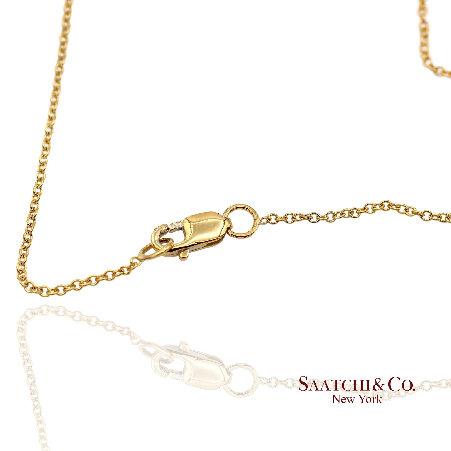 18K(750) Yellow Gold Natural Diamond Cross Pendant Necklace with Chain