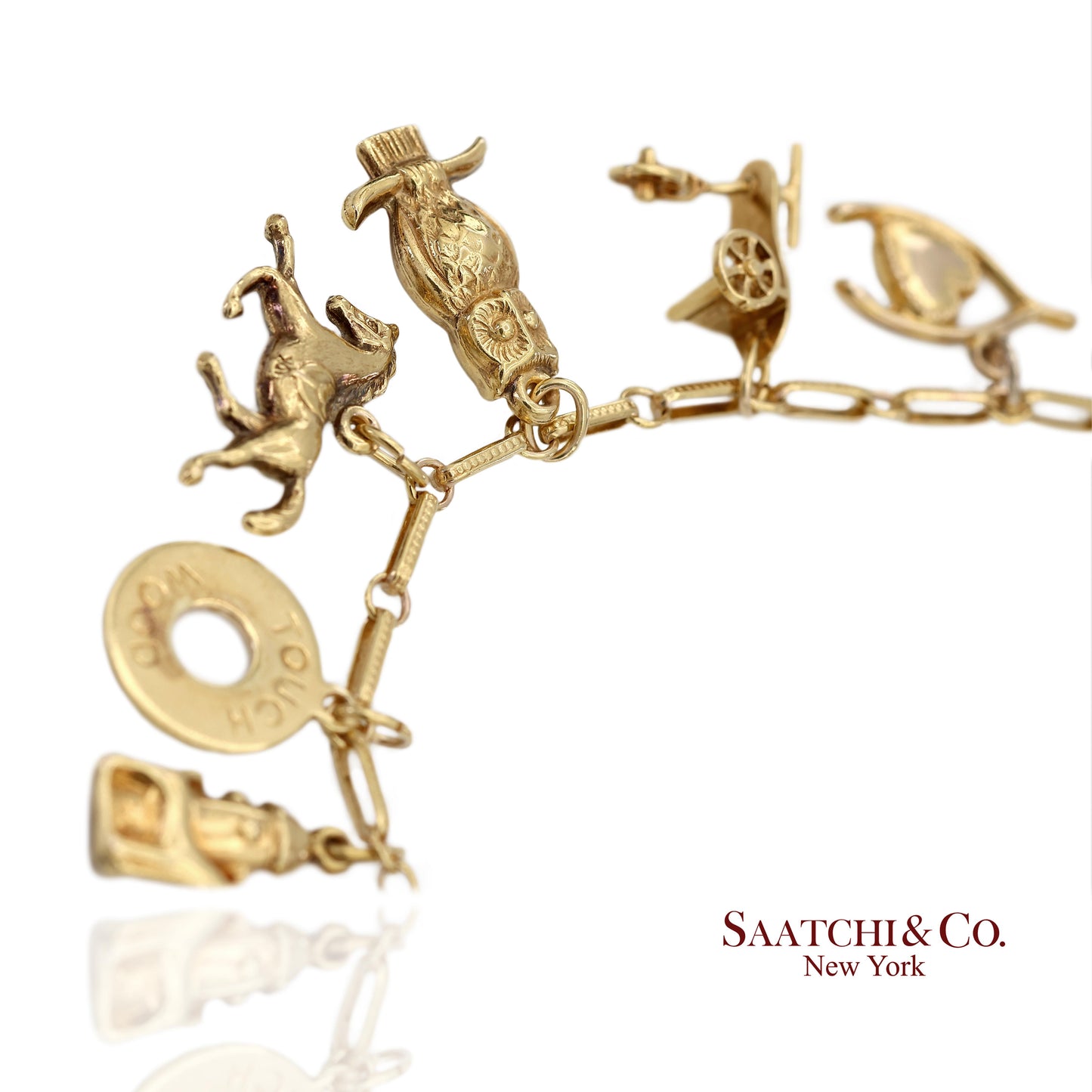 Vintage Estate 10K(417) Yellow Gold Charm Bracelet