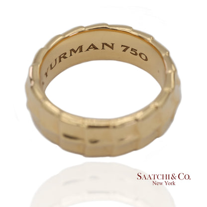 18K (750) Solid Yellow Gold David Yurman Armory Band Ring