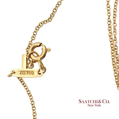 Tiffany & Co. 18K (750) Solid Yellow Gold T Smile Pendant Necklace