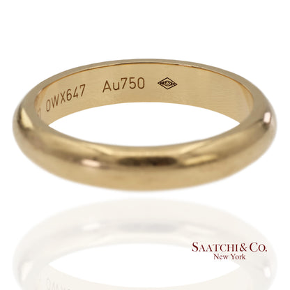 18K 750 Solid Yellow Gold Cartier Band Ring