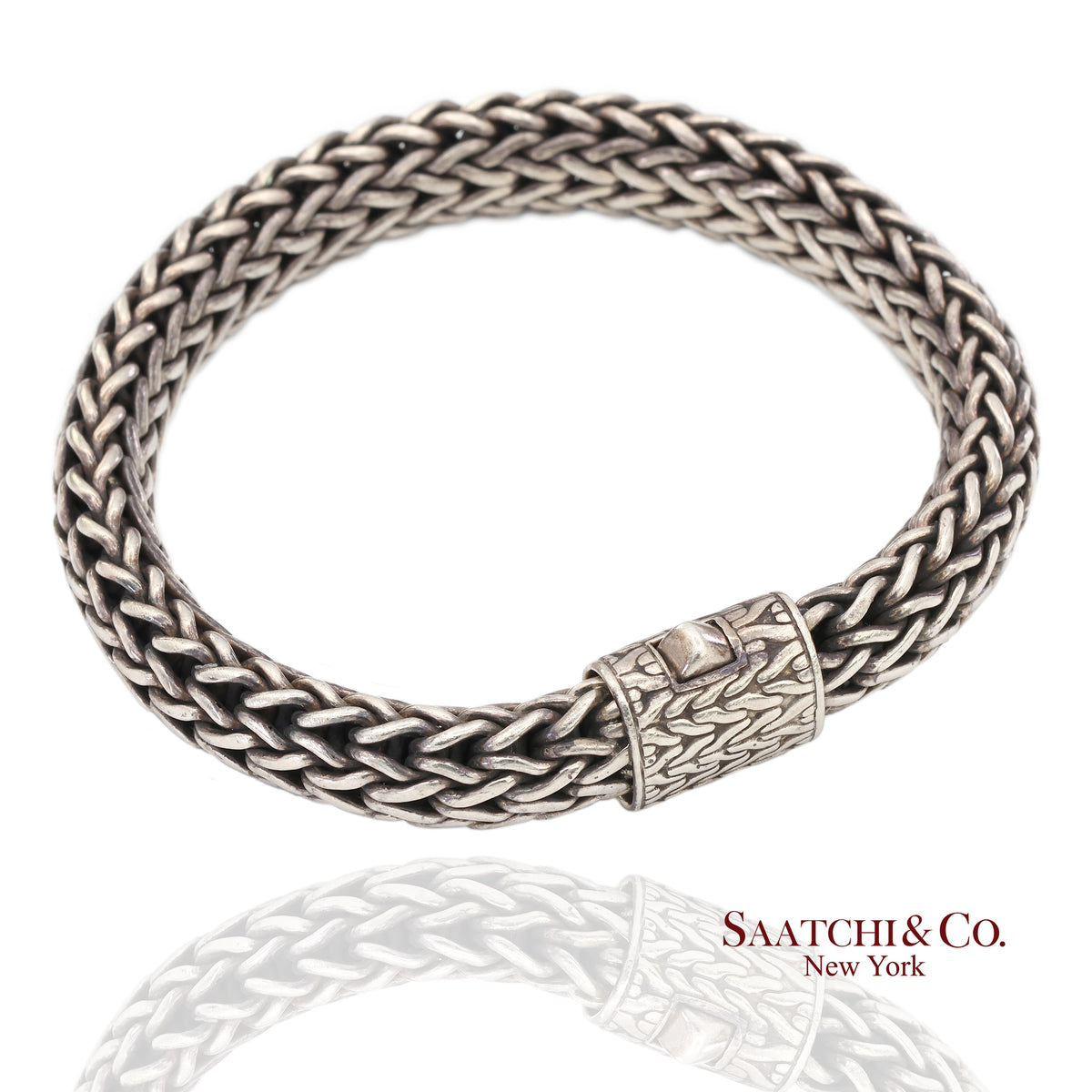 John Hardy Sterling Silver Woven Chain Bracelet