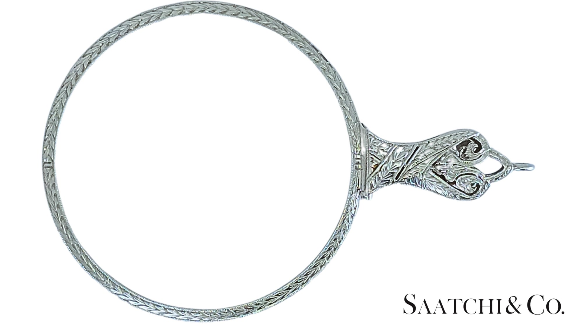 Vintage Platinum (950)- Natural diamond Quizzing/Eye Magnifying glass.