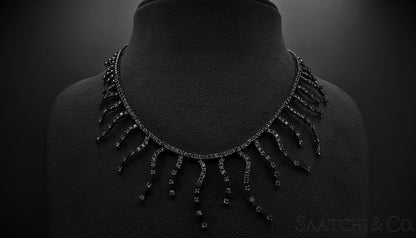 18K (750) White Gold - 12.60 Ct Natural Diamond -VVS: Necklace
