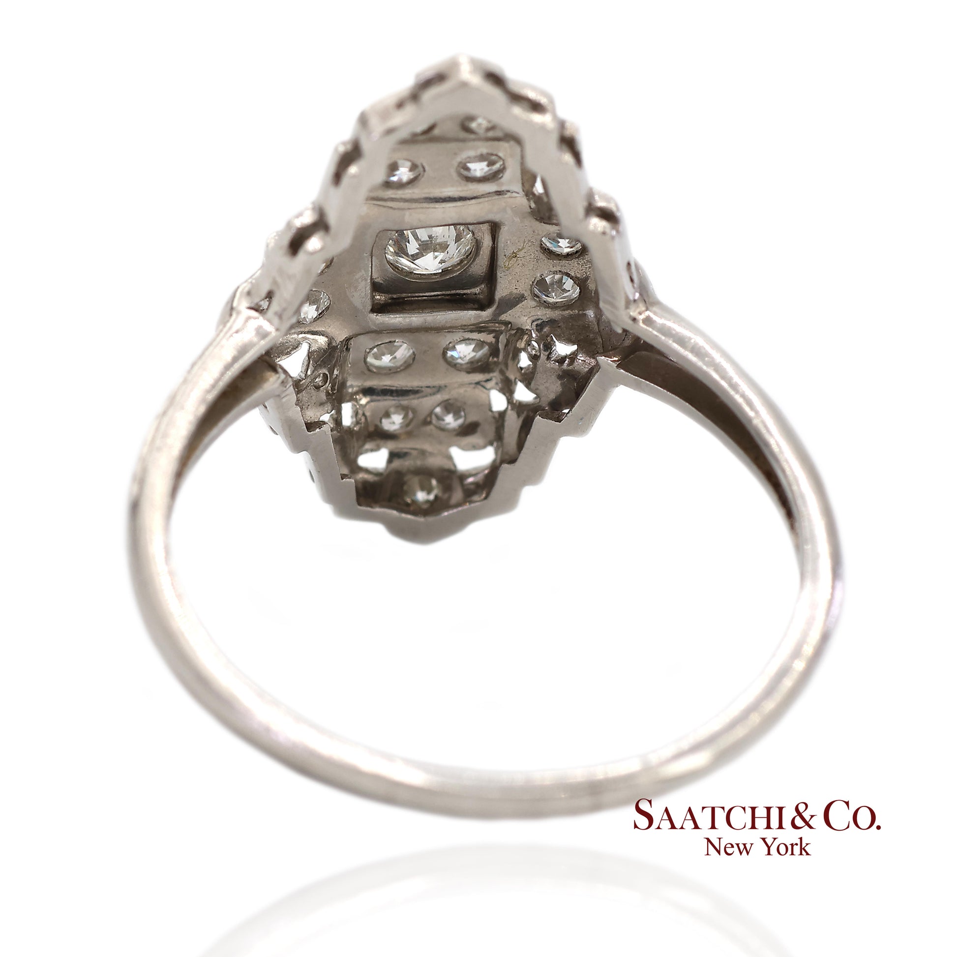 Vintage Platinum (950) Natural Diamond Old Cut Ring