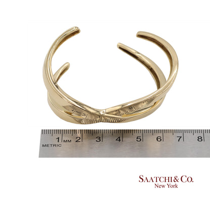 Tiffany & Co. 18K(750) Solid Yellow Gold Paloma Picasso Cuff Bangle Bracelet