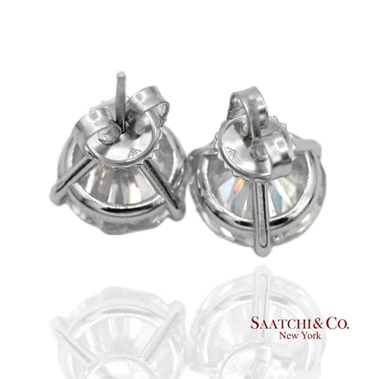 Platinum 950 Natural Diamond Stud Earrings