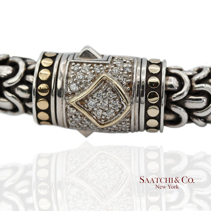 Vintage 18K Yellow Gold John Hardy Legends Naga Sterling Silver Bracelet