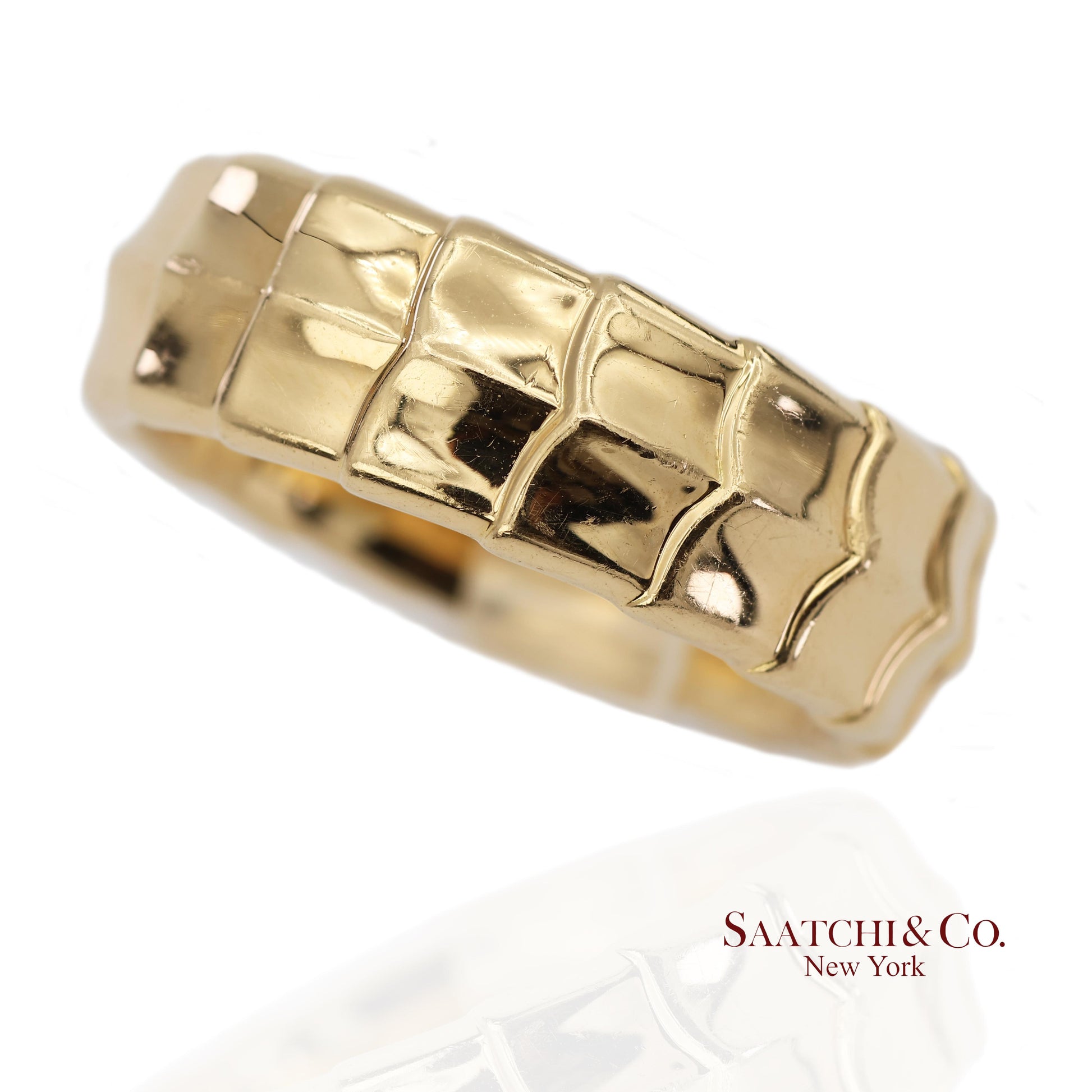 18K (750) Solid Yellow Gold David Yurman Armory Band Ring