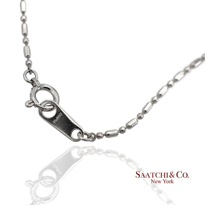 GIA Certified Platinum 900 Emerald & Diamond Pendant with Platinum 850 Chain