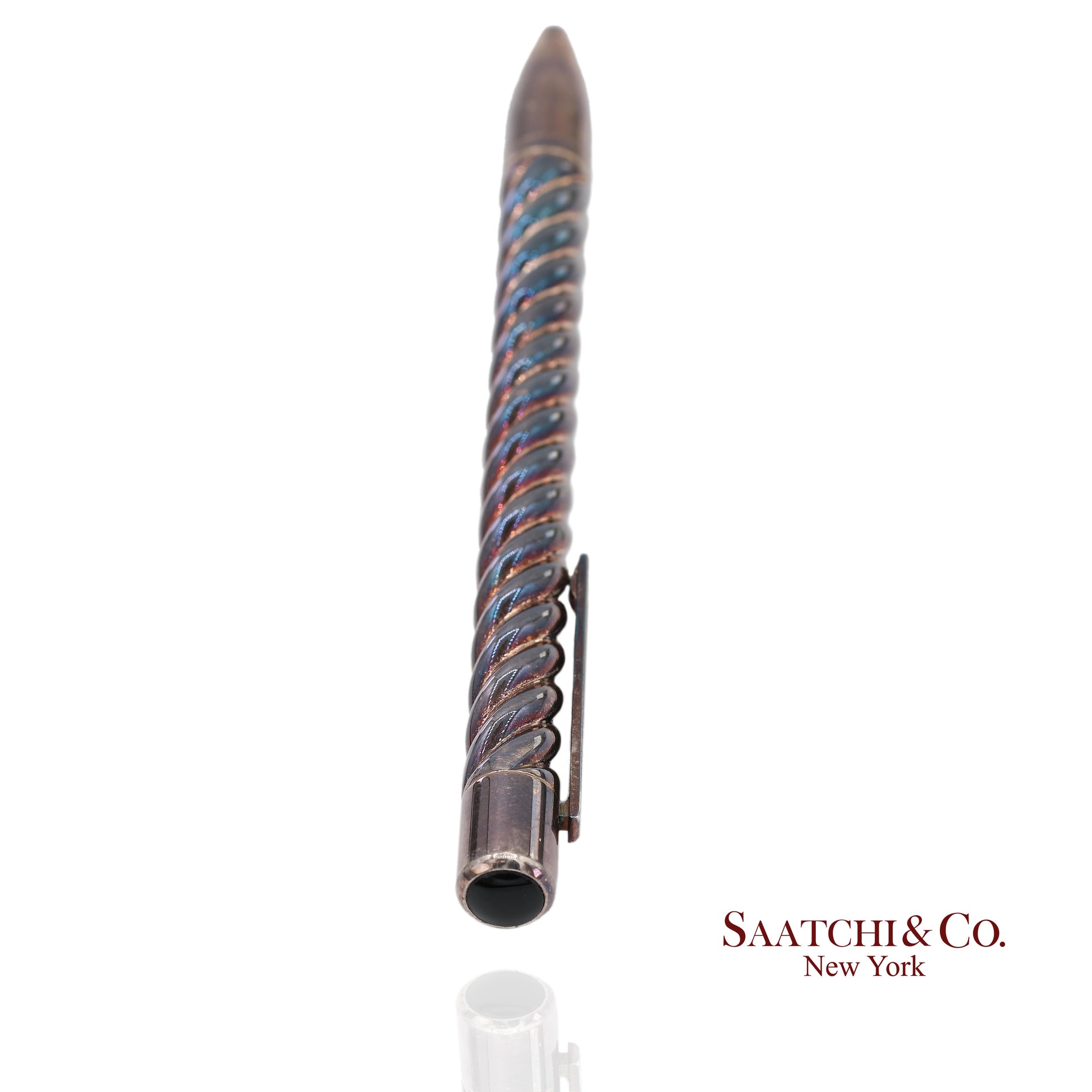 David Yurman Vintage Sterling Silver with Black Onyx Cable Pen