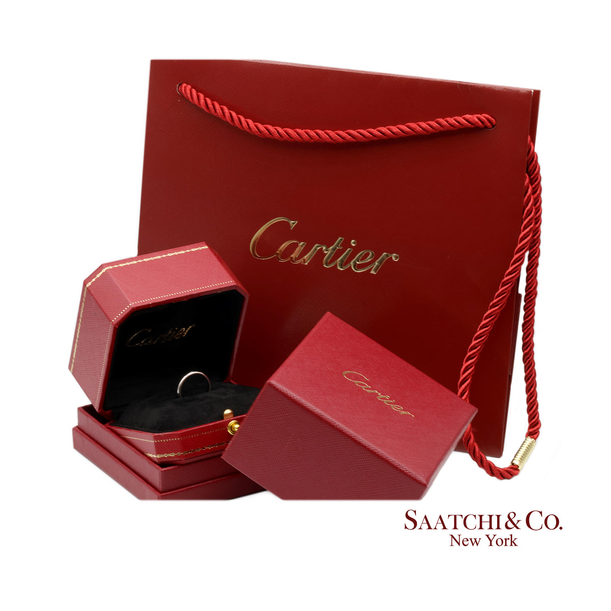 Cartier Platinum 950 Natural Diamond Wedding/Engagement Band Ring