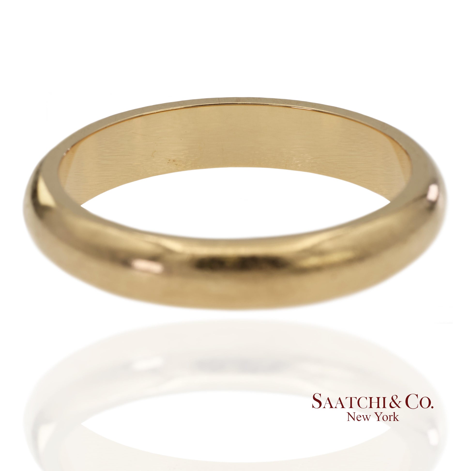 18K 750 Solid Yellow Gold Cartier Band Ring