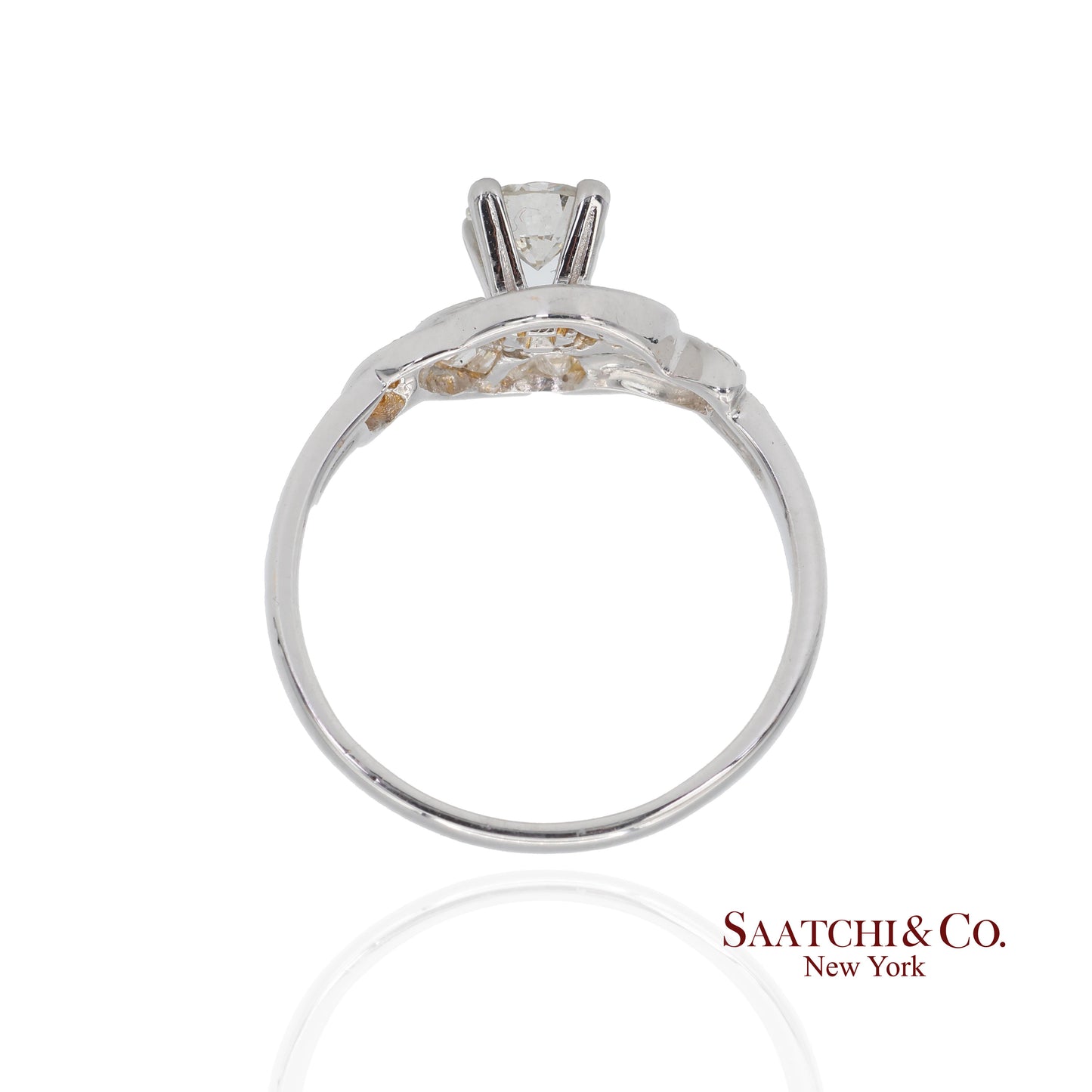 20K New  White Natural Solitaire Diamond Ring Size 6.5