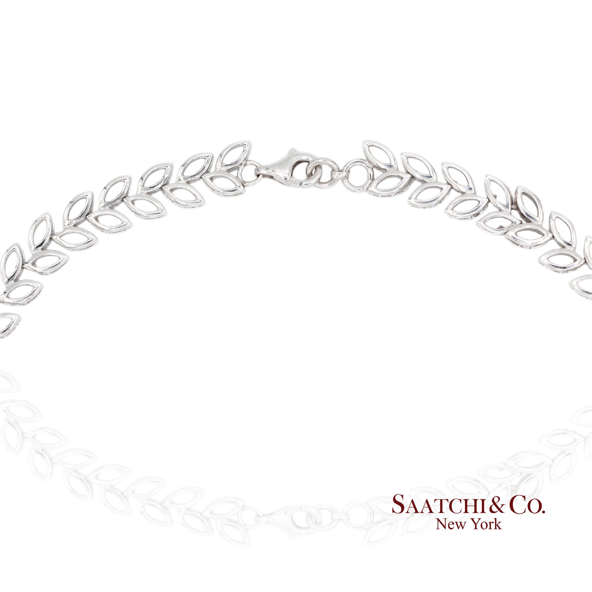 18K (750) Natural White Diamond Necklace