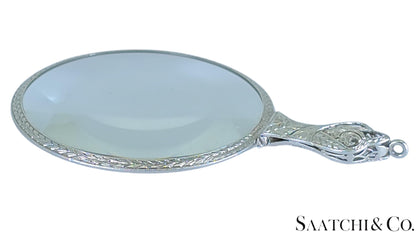 Vintage Platinum (950)- Natural diamond Quizzing/Eye Magnifying glass.