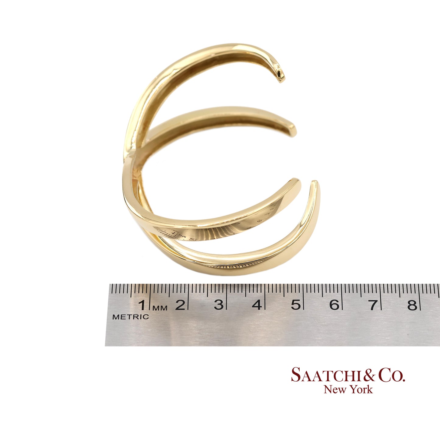 Tiffany & Co. 18K(750) Solid Yellow Gold Paloma Picasso Cuff Bangle Bracelet