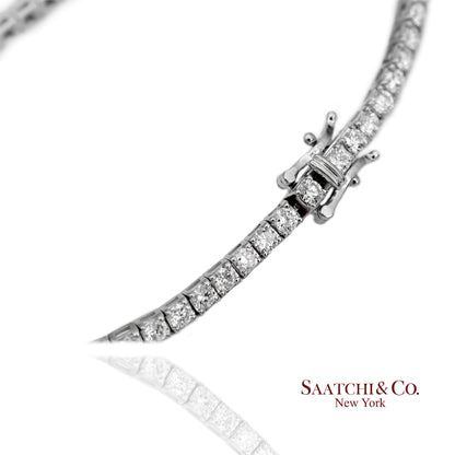 14K(585) White Gold Lab Diamond (CVD) Tennis Bracelet Size 8.5 inch