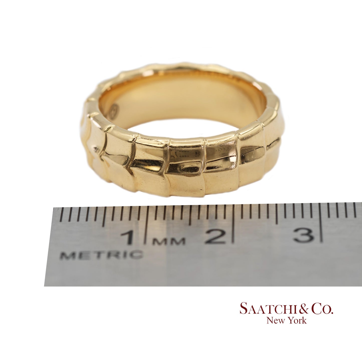 18K (750) Solid Yellow Gold David Yurman Armory Band Ring