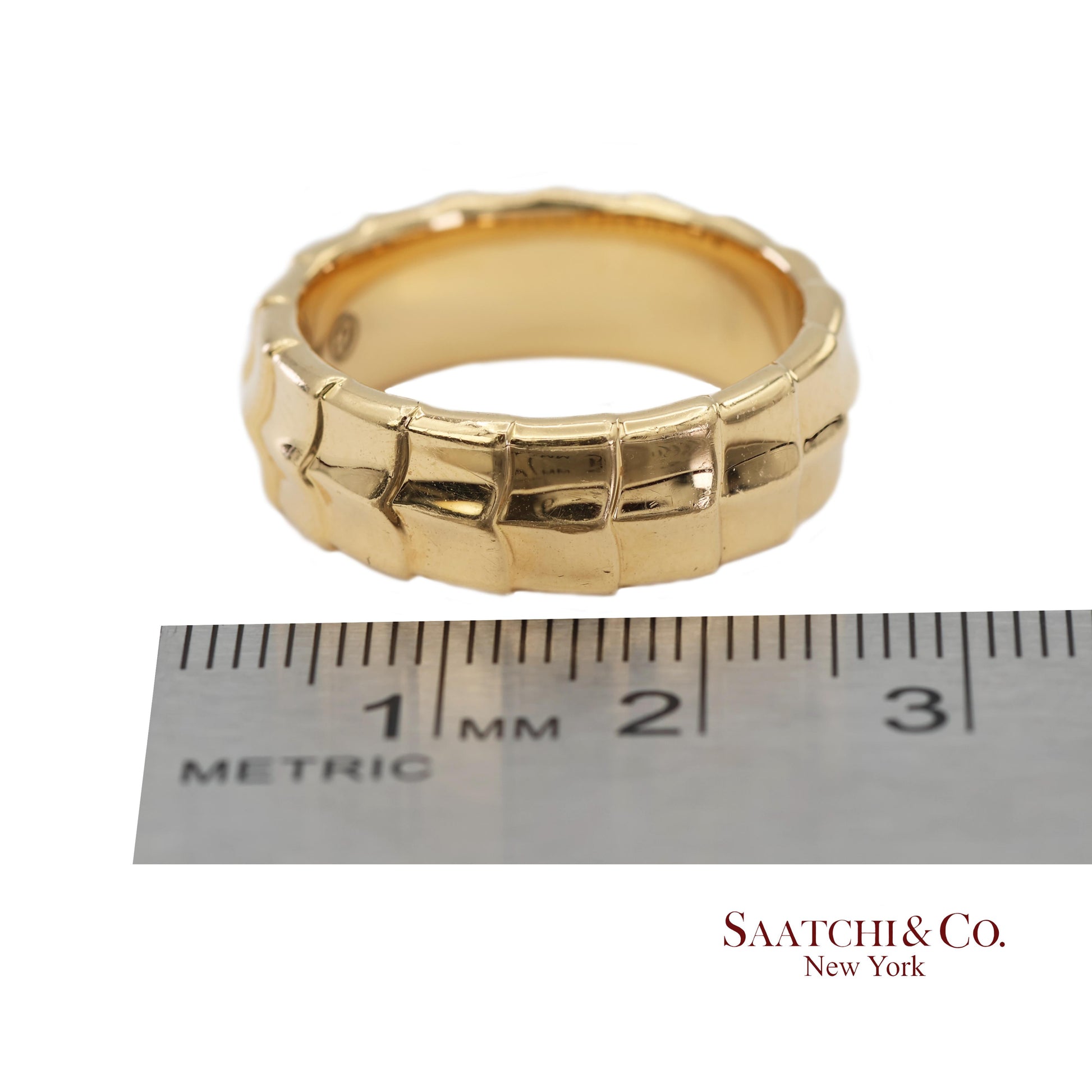 18K (750) Solid Yellow Gold David Yurman Armory Band Ring