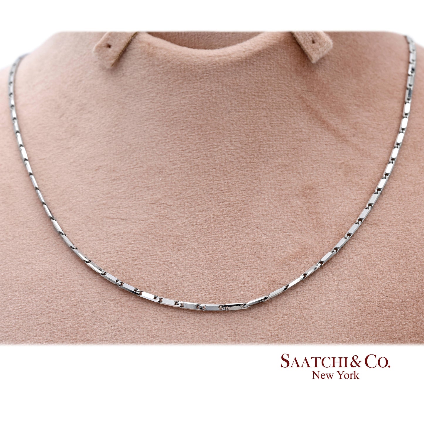 14K(585) Diamond Cut Solid White Gold Chain Necklace