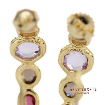 Vintage 18K 750 Solid Yellow Gold IPPOLITA Hoop Earrings