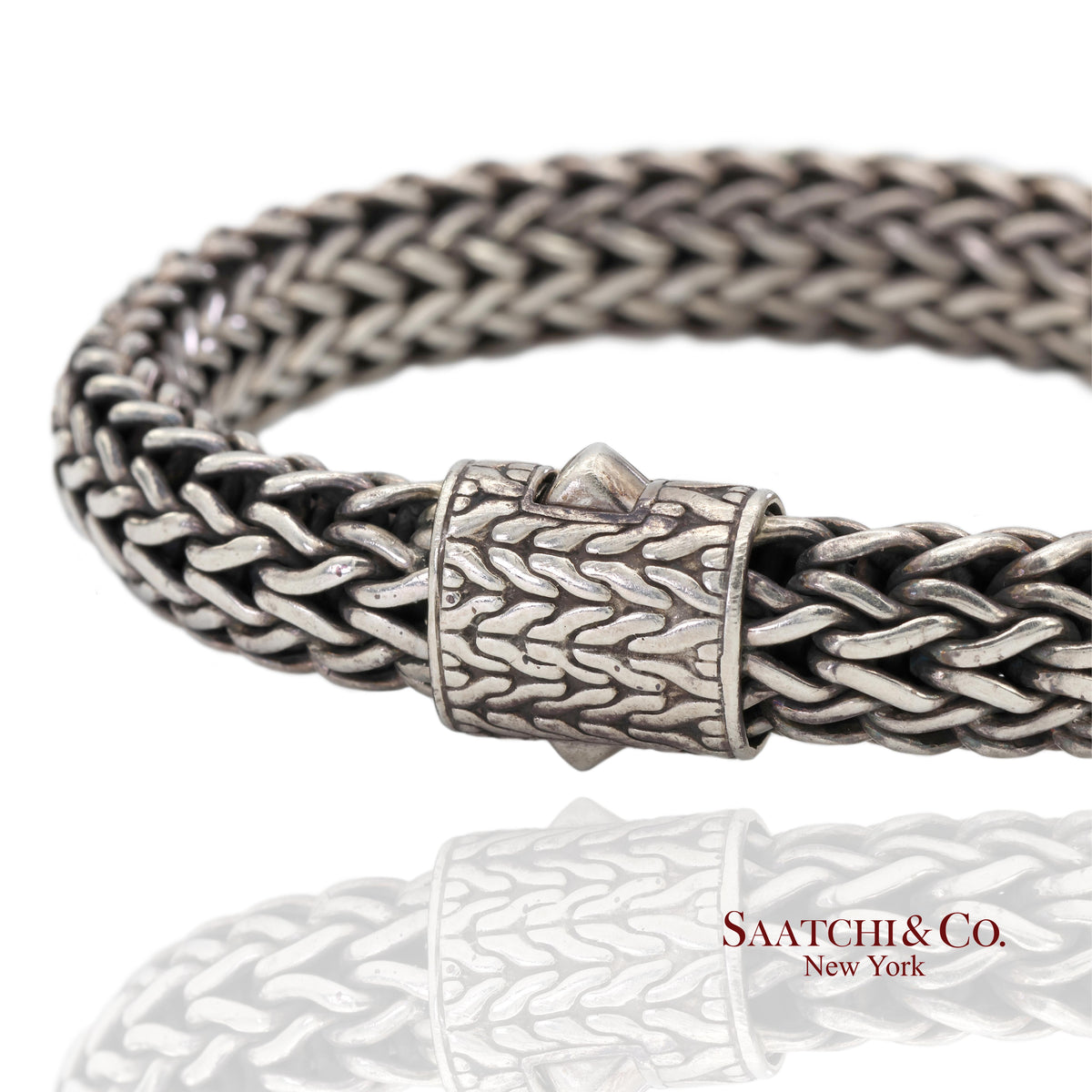 John Hardy Sterling Silver Woven Chain Bracelet